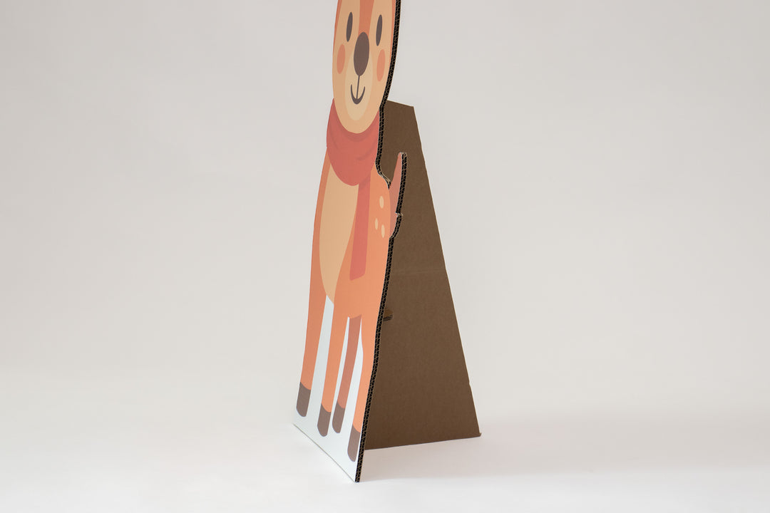 Cardboard printed reindeer