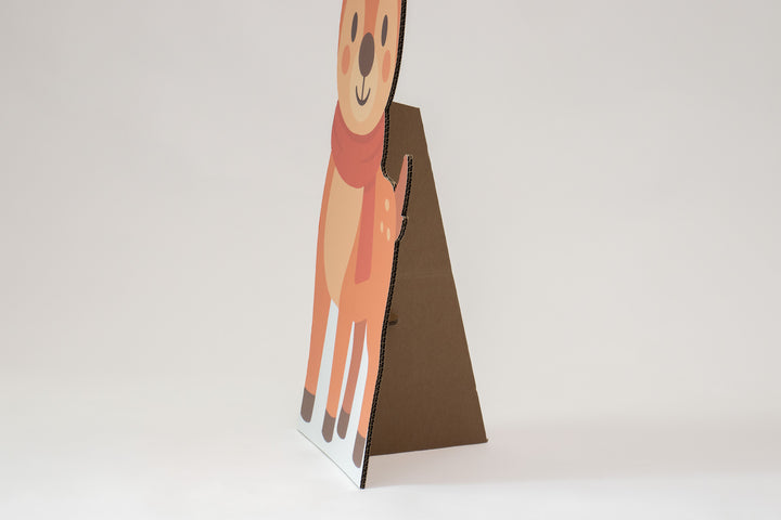 Cardboard printed reindeer