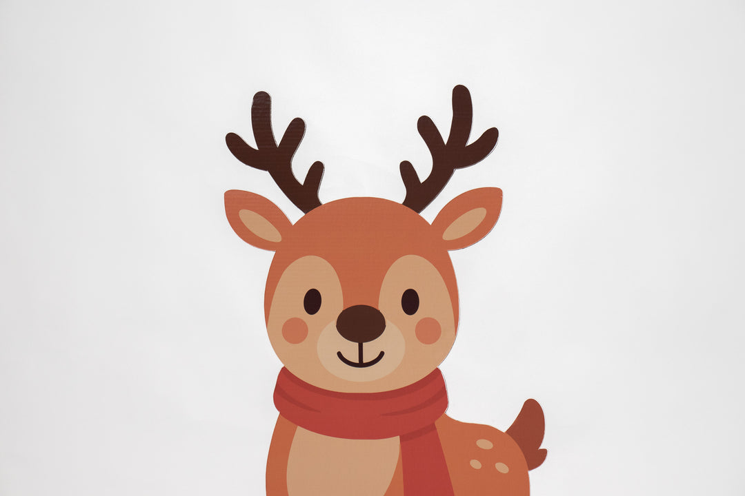 Cardboard printed reindeer