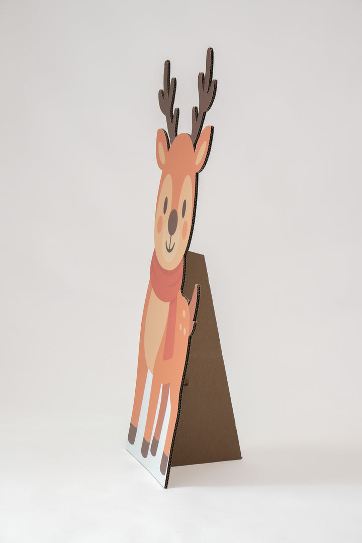 Cardboard printed reindeer