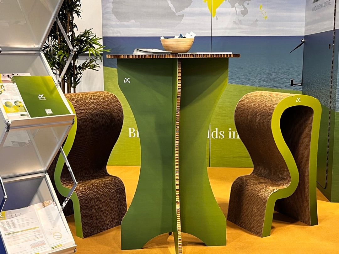 Cardboard printed standing table