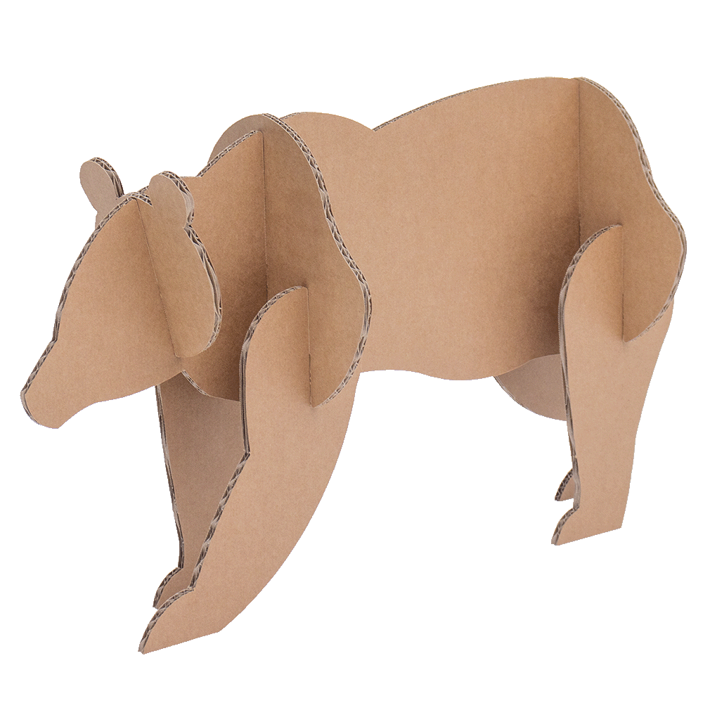 Cardboard polar bear