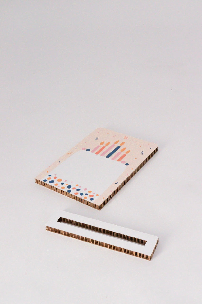 Cardboard birthday card & greeting card