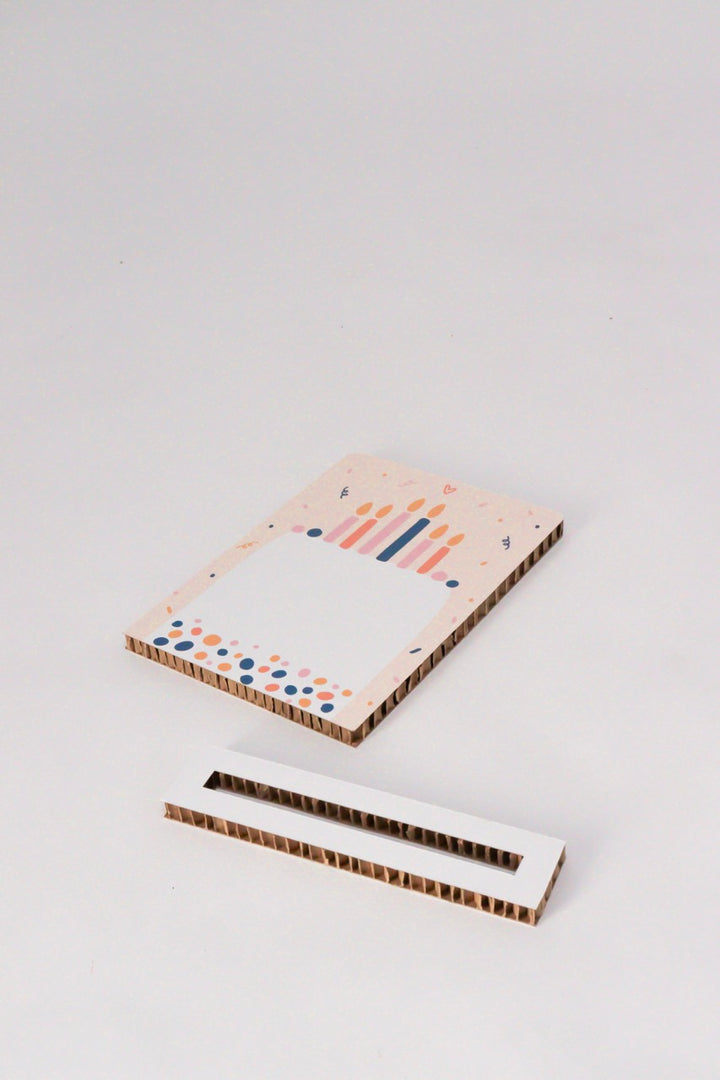 Cardboard birthday card & greeting card