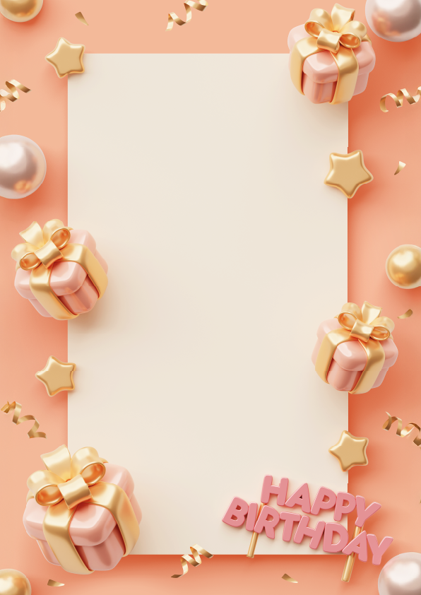 Cardboard birthday card & greeting card