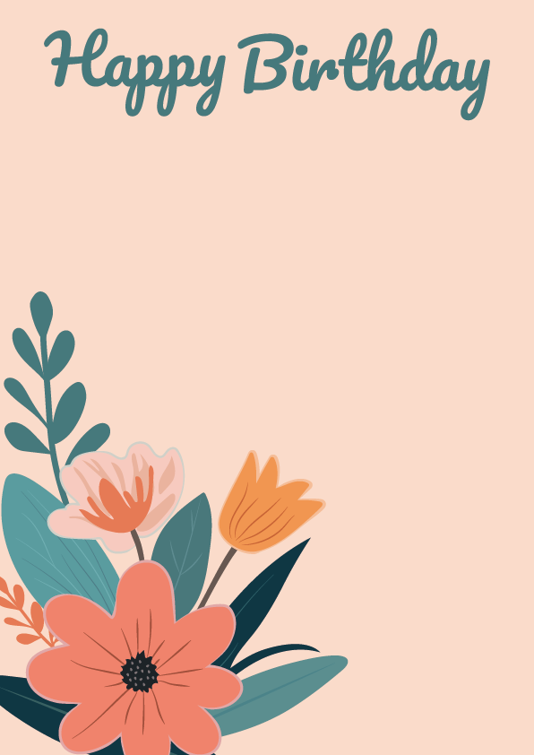 Happy birthday bloemen