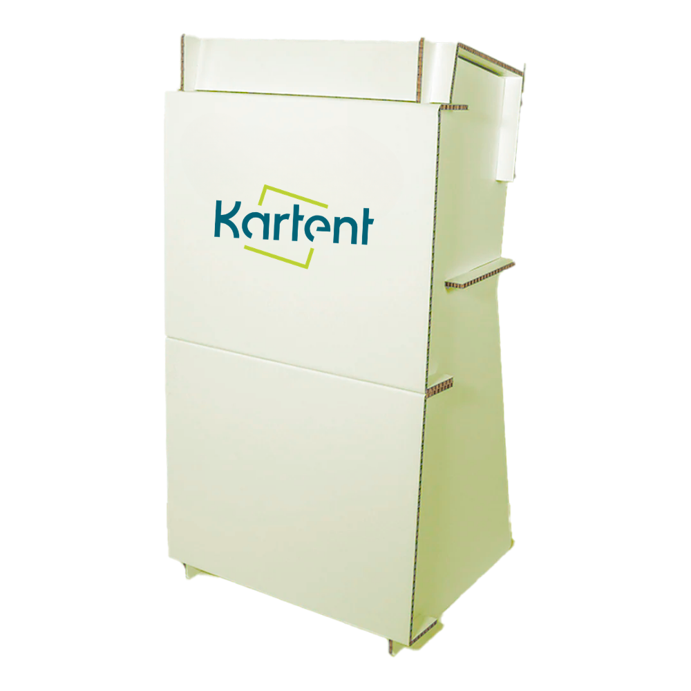 Kartonnen bedrukte spreekstoel