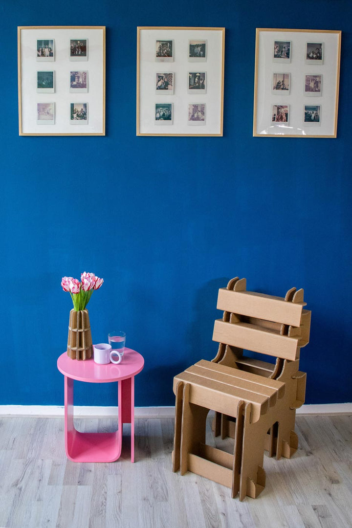 Cardboard block chair
