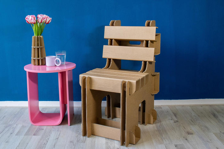 Cardboard block chair