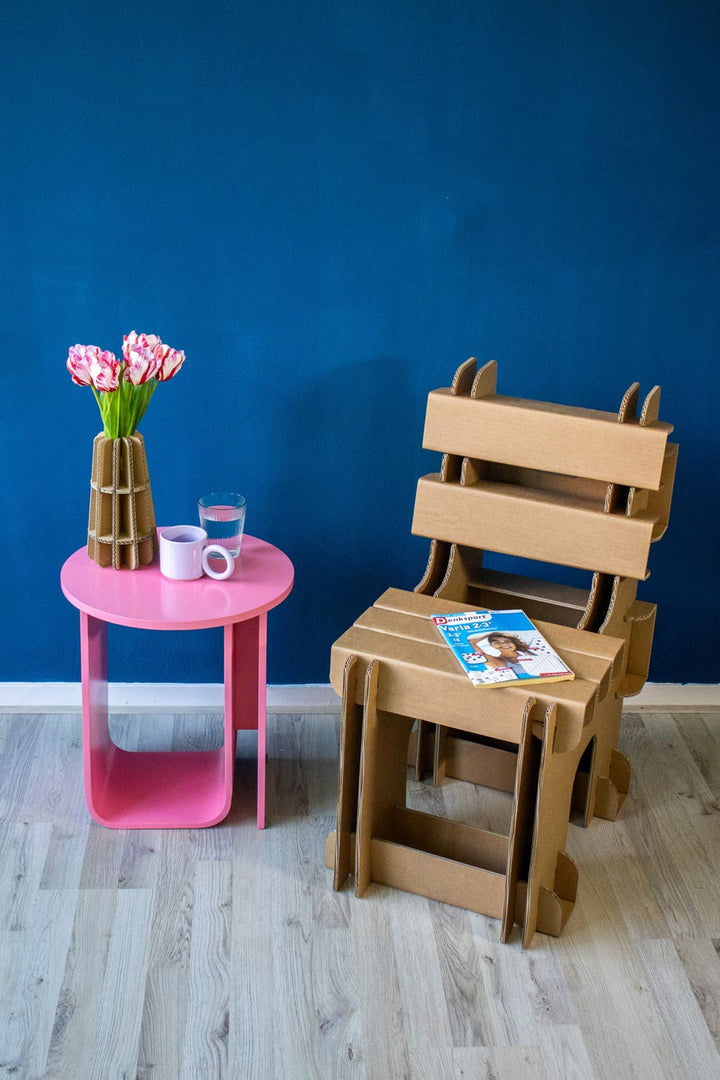 Cardboard block chair