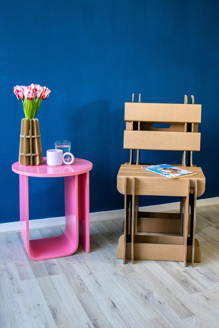 Cardboard block chair