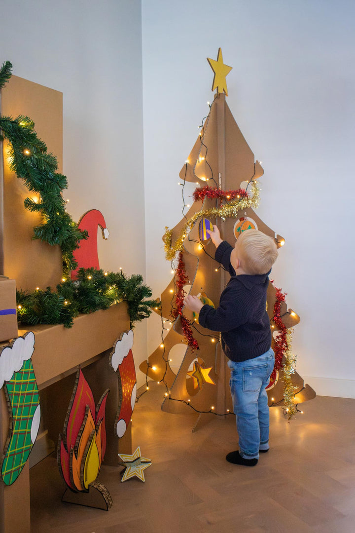 Kartonnen kerstboom