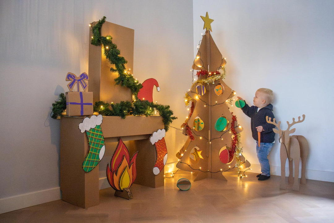 Kartonnen kerstboom