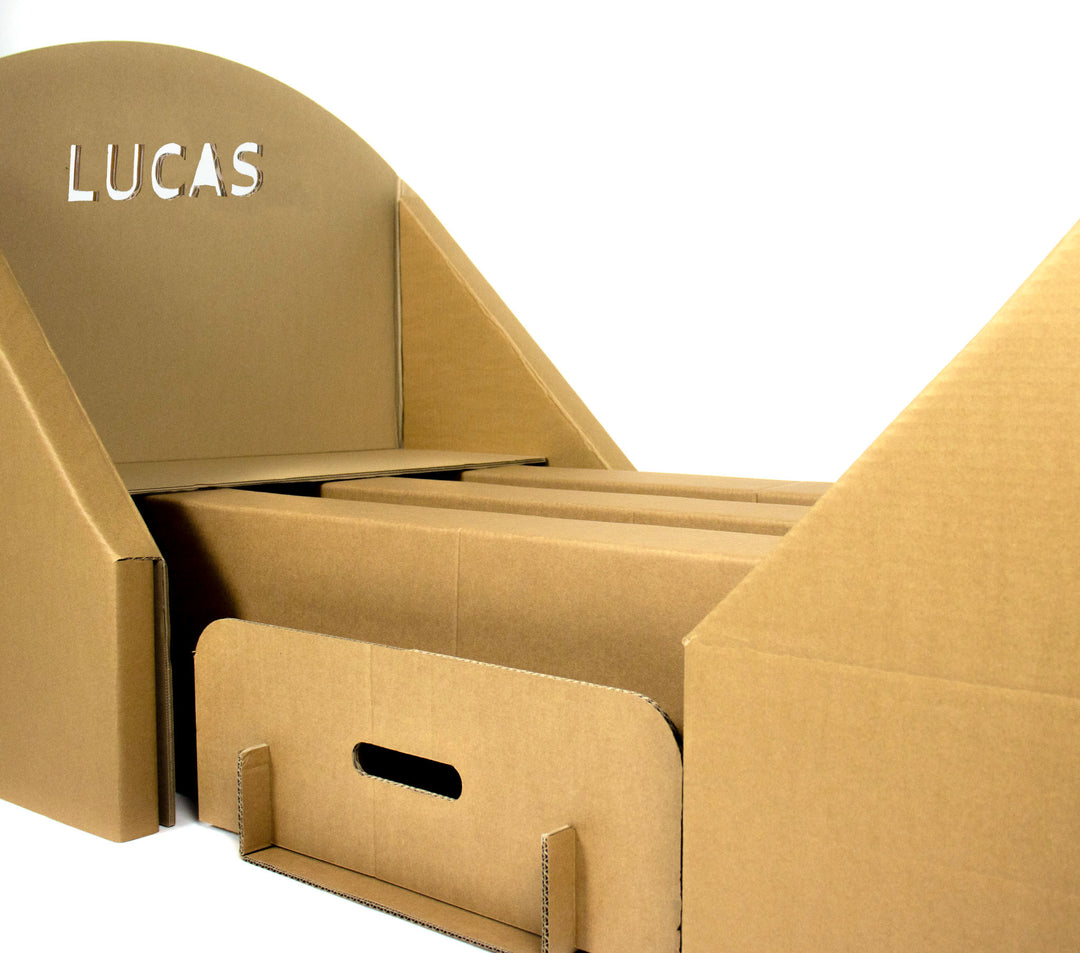 Cardboard children's bed