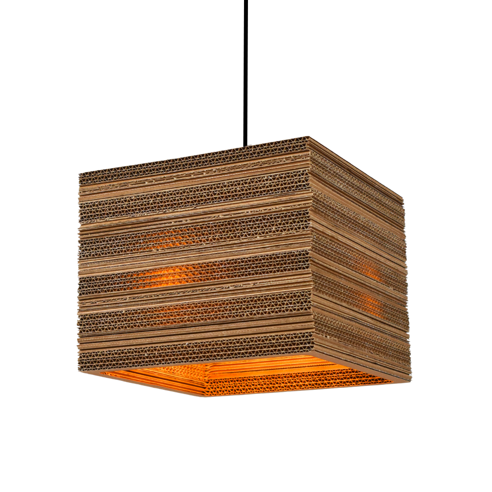 Kartonnen kraggenburg lamp