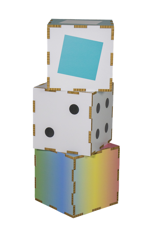 Cardboard Printed Honeycomb Stacking Cube