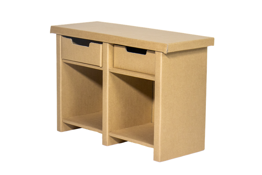Cardboard low open cabinet