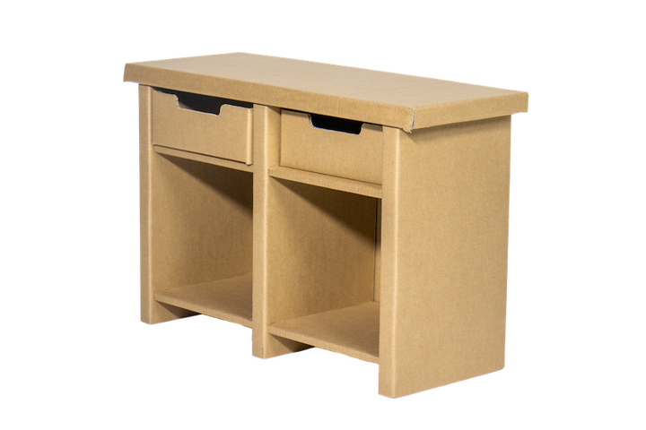 Cardboard low open cabinet