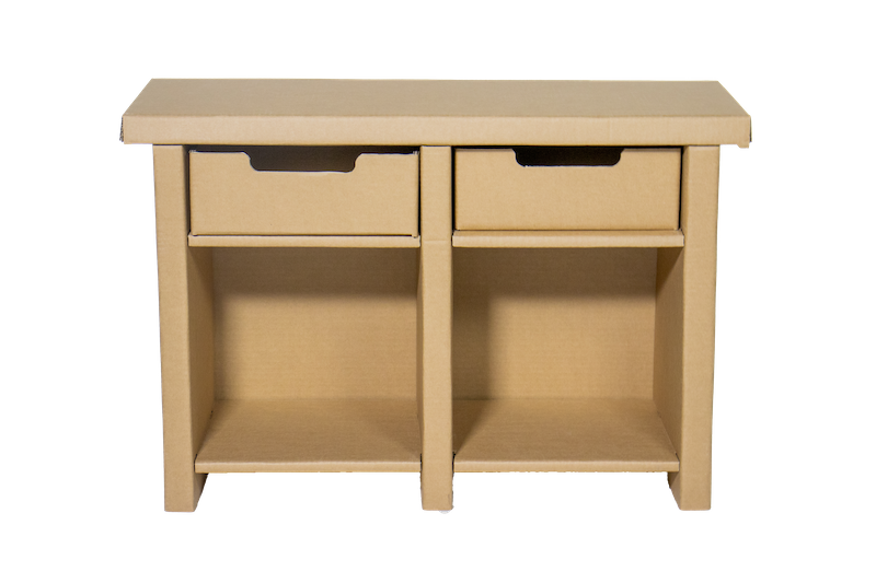 Cardboard low open cabinet
