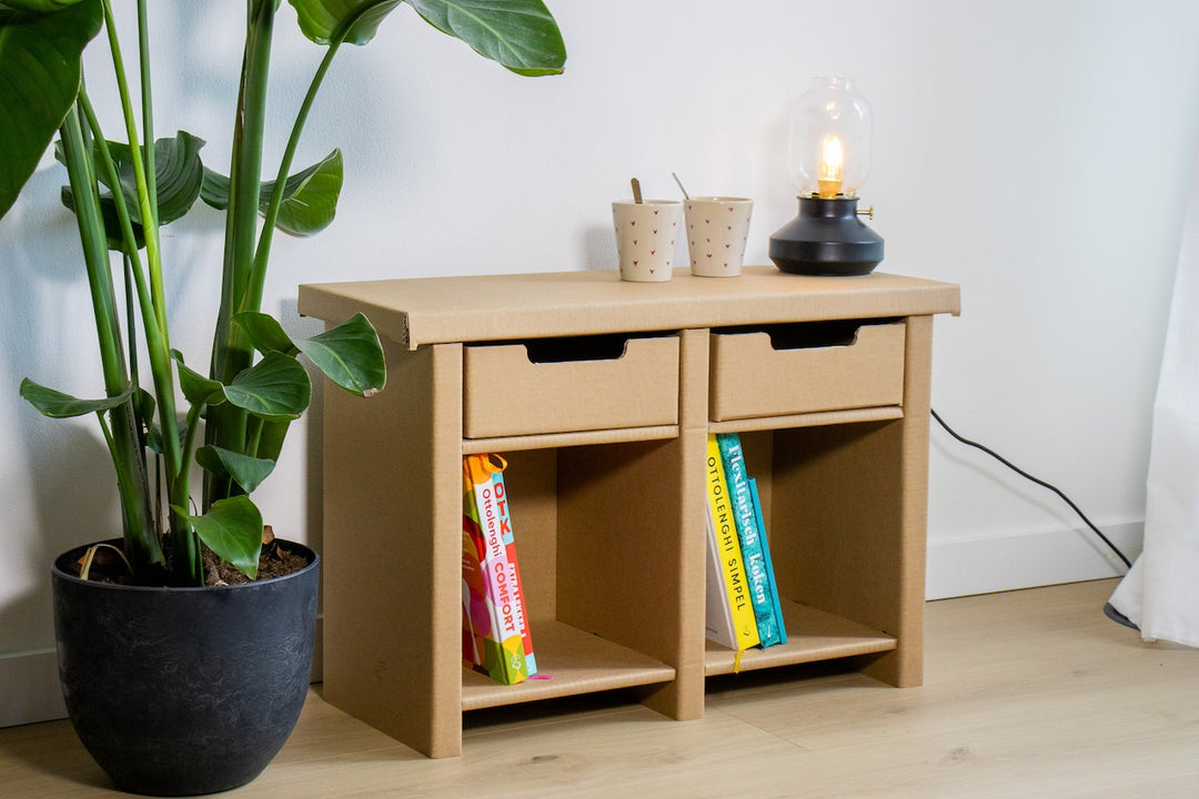 Cardboard low open cabinet