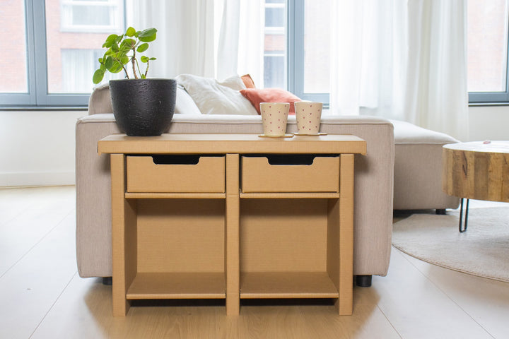 Cardboard low open cabinet