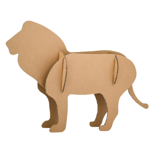 Cardboard lion