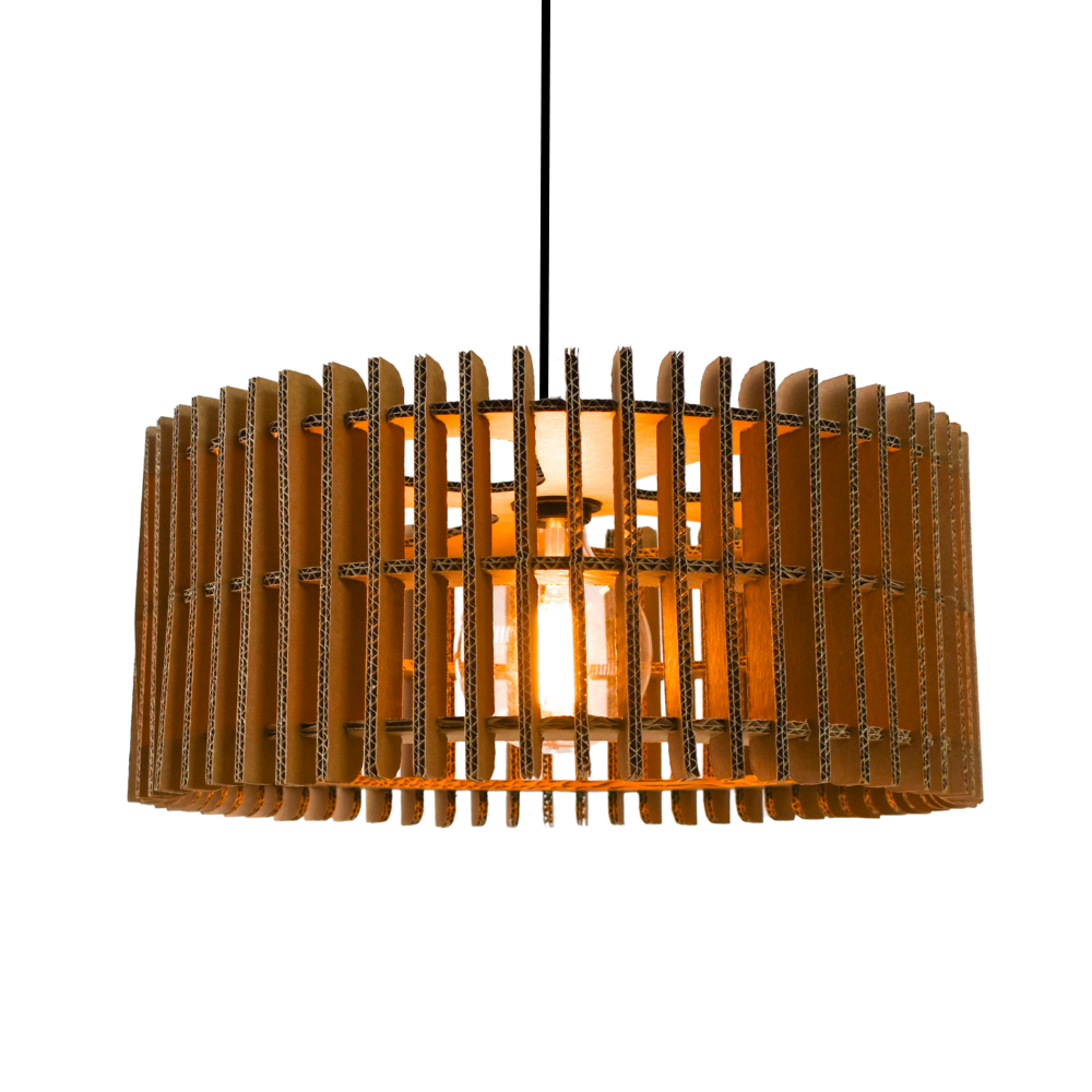 Kartonnen leeuwarden lamp