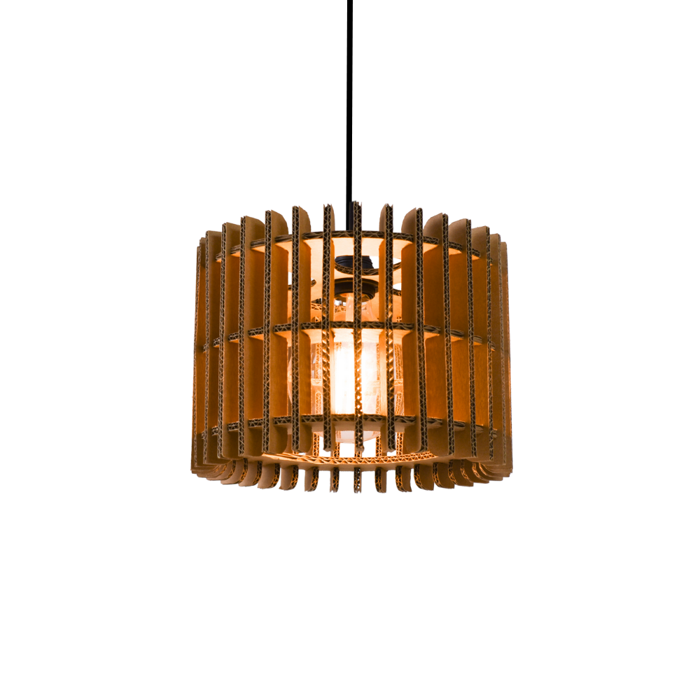 Kartonnen leeuwarden lamp