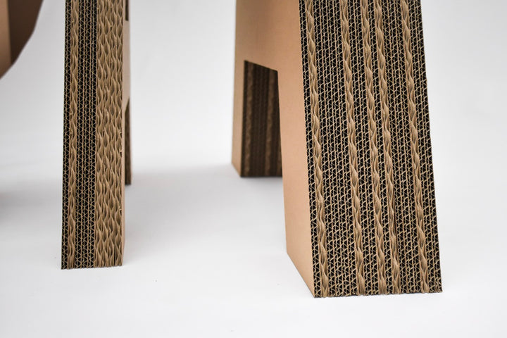 Cardboard layered letters and numbers