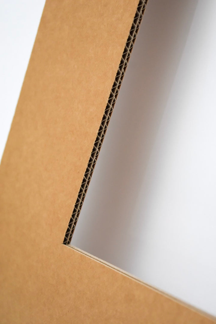 Cardboard layered letters and numbers