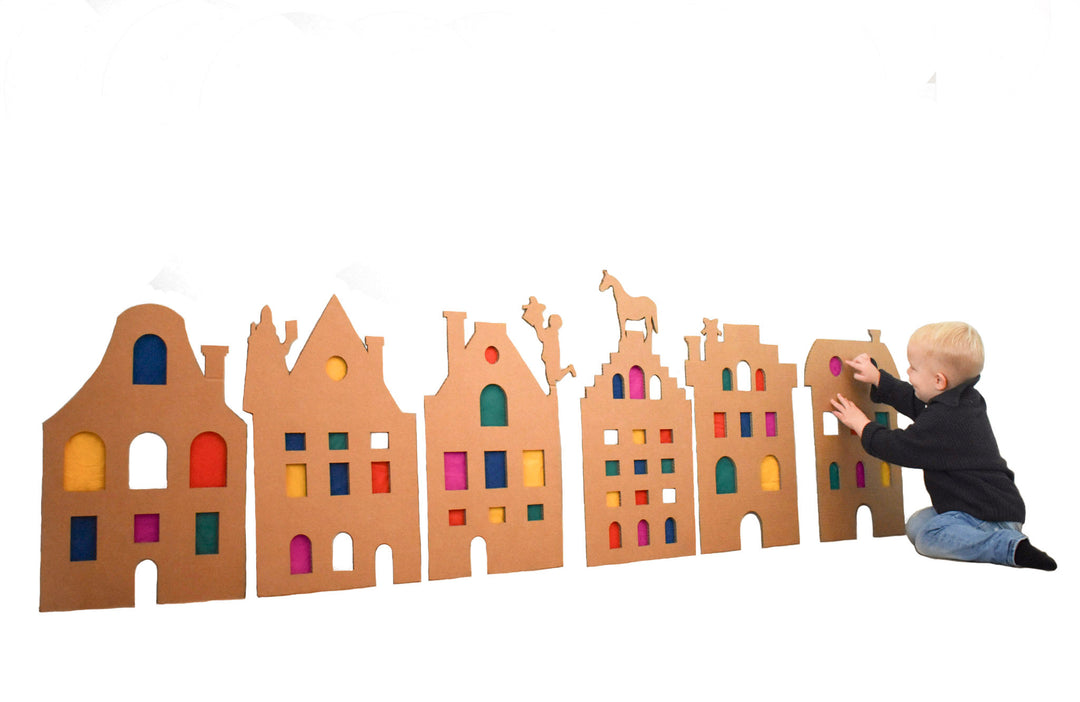 Kartonnen Sinterklaas raamversiering