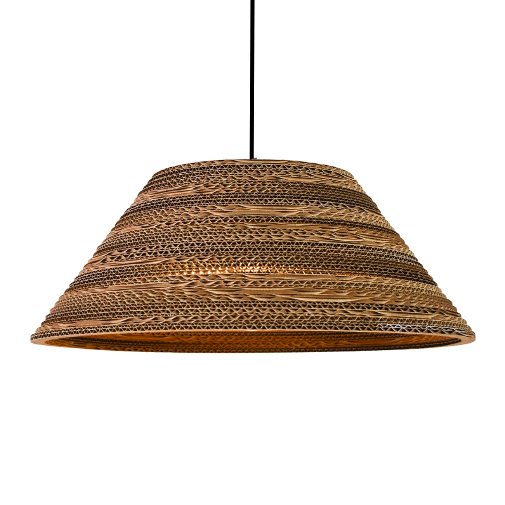 Kartonnen liempde lamp