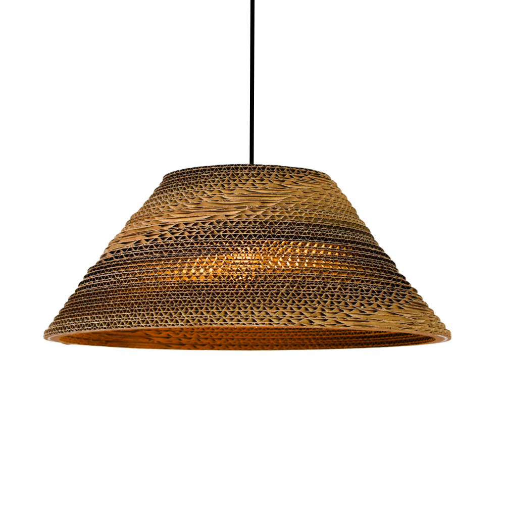 Kartonnen liempde lamp