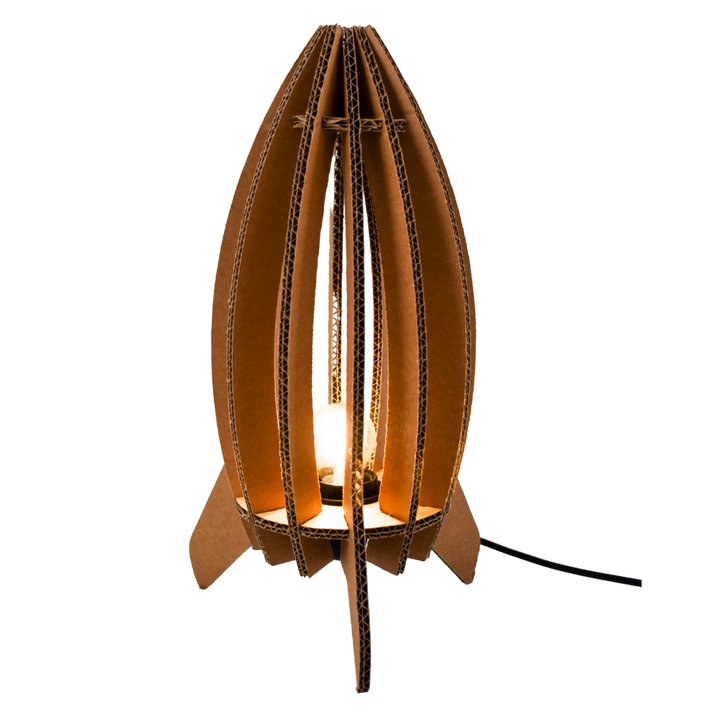 Kartonnen meise lamp