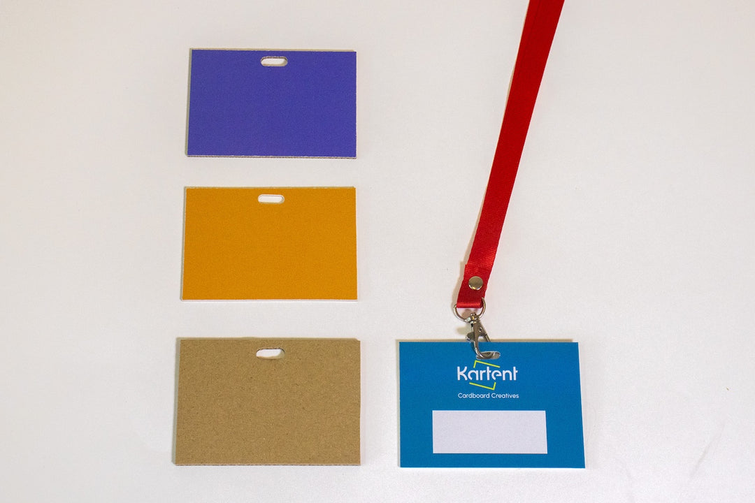 Cardboard printed name badge