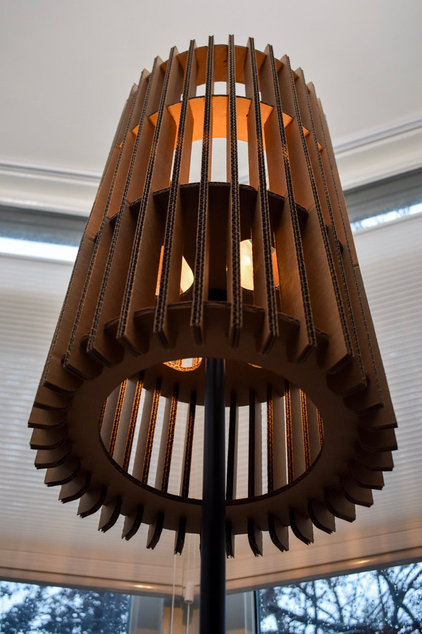 Cardboard nest lamp