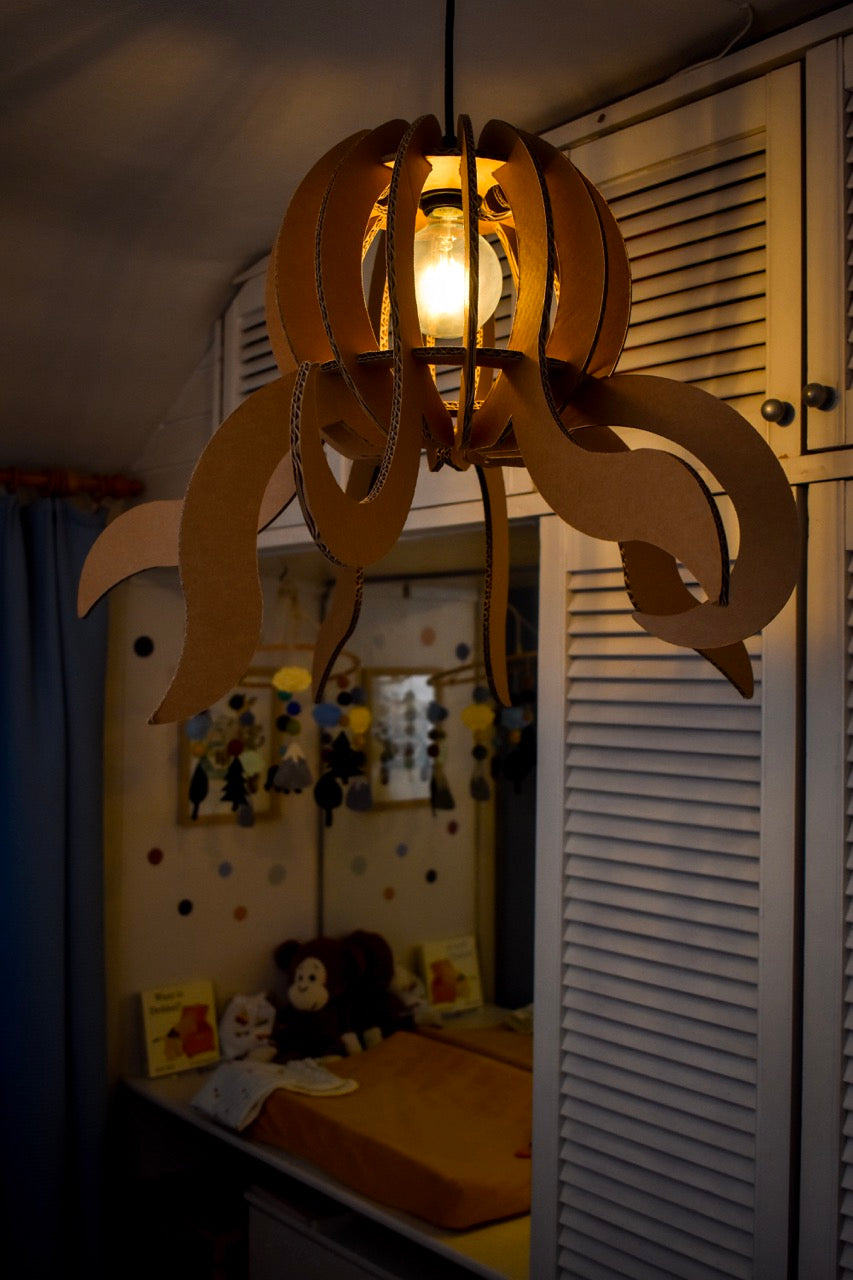 Cardboard Octo Lamp