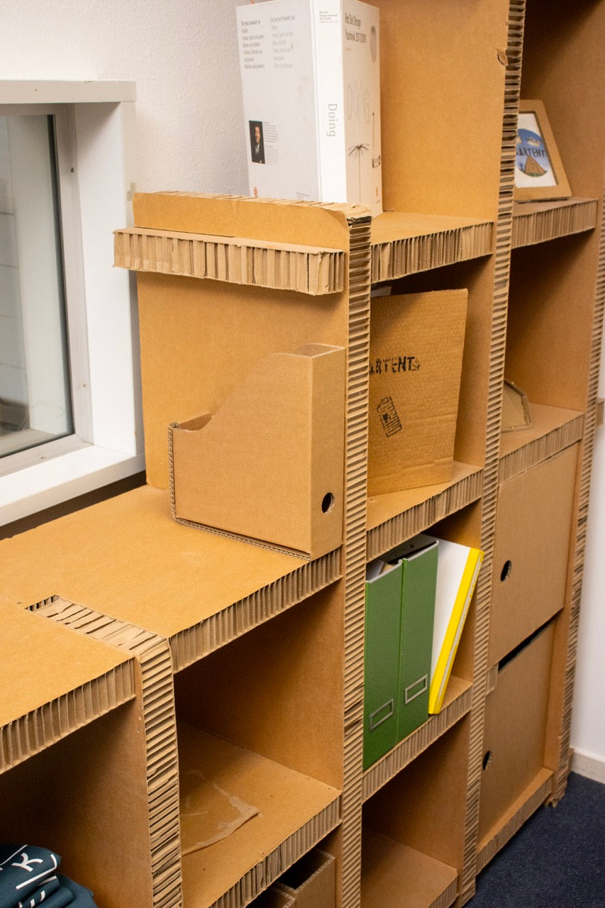 Cardboard magazine rack