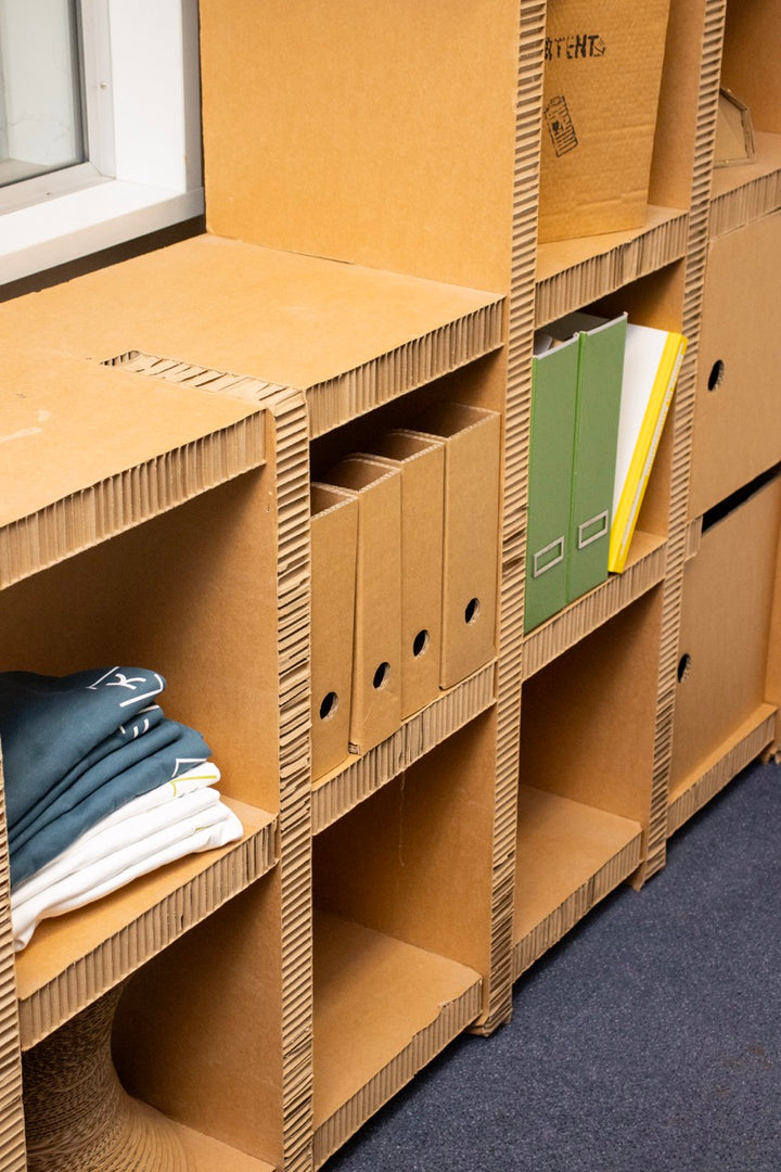 Cardboard magazine rack