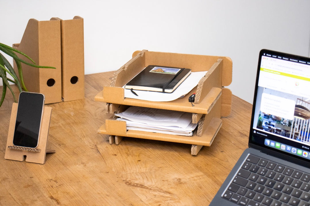 Cardboard magazine rack