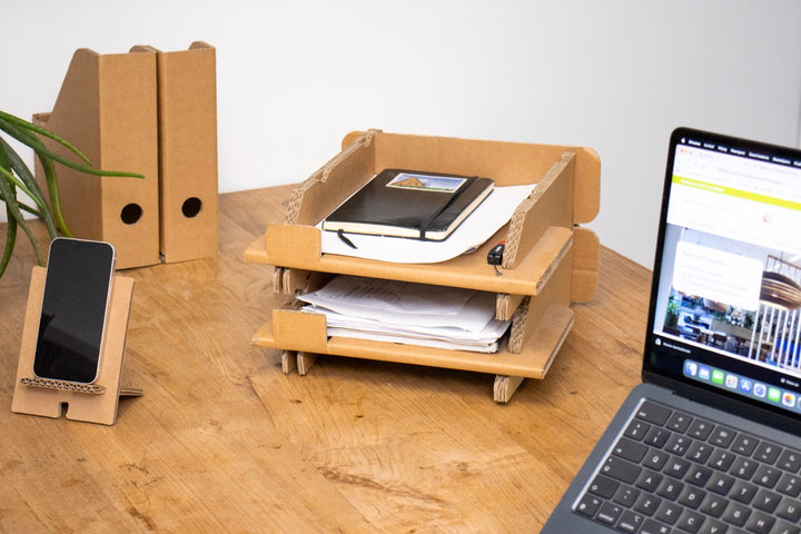 Cardboard magazine rack