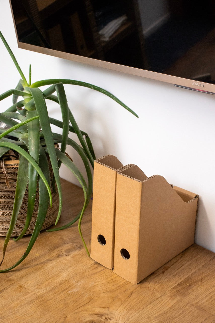 Cardboard magazine rack