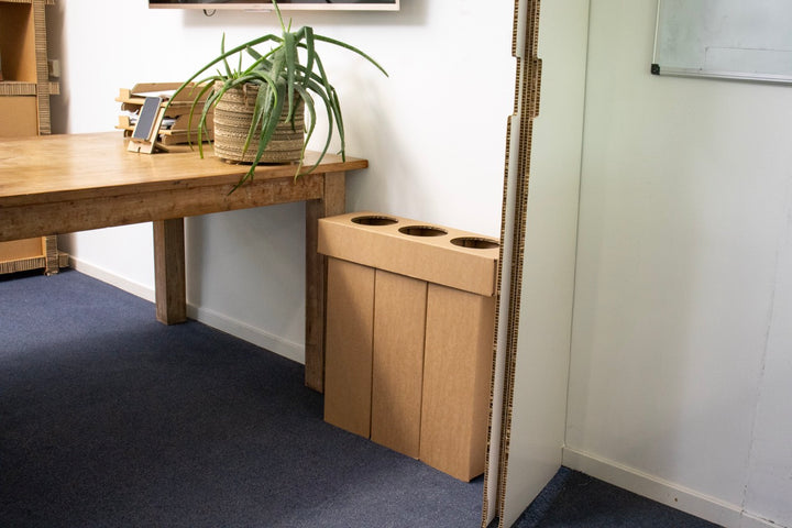 Cardboard Trio Waste Bin