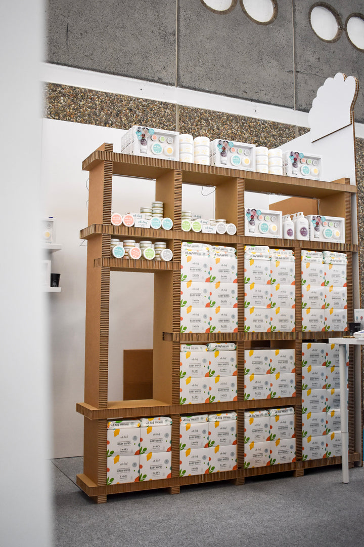Custom cardboard compartment closet