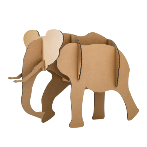 Cardboard elephant
