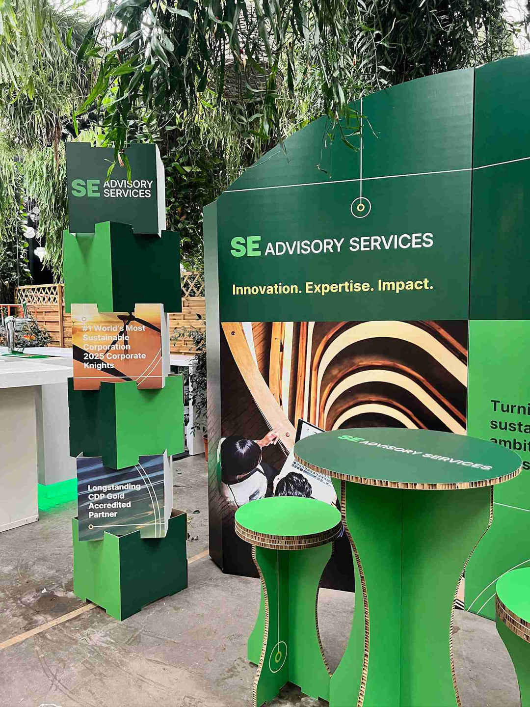 Cardboard printed stacking cube open