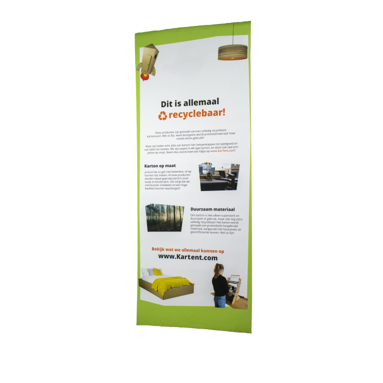 Roll-up-Banner aus Pappe