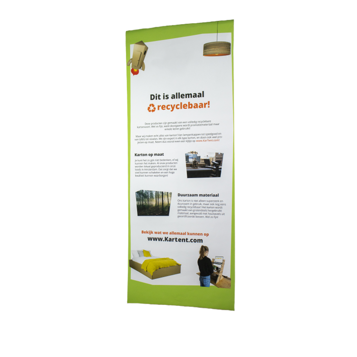 Roll-up-Banner aus Pappe