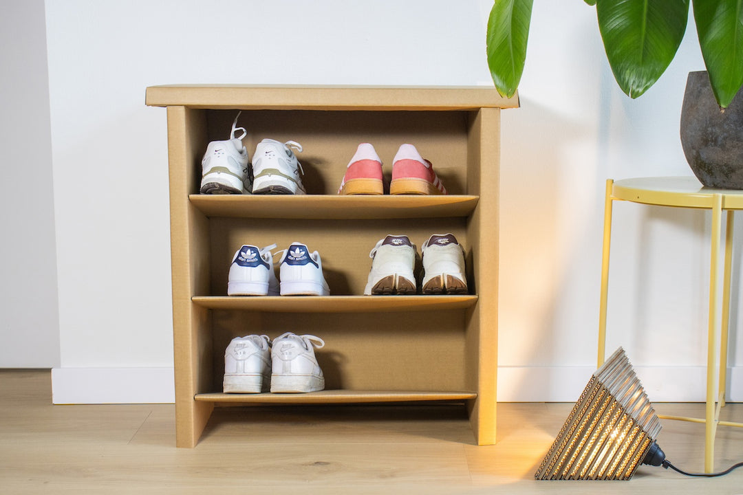 schuhe im karton aufbewahren Schuhregal aus Karton