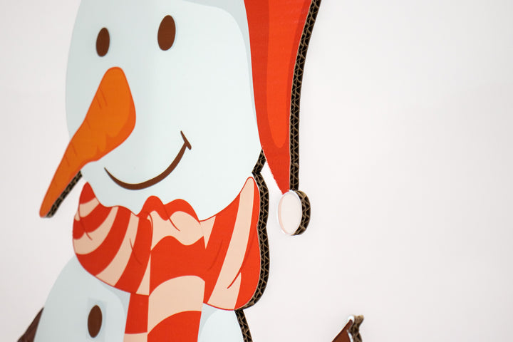 Printed cardboard snowman